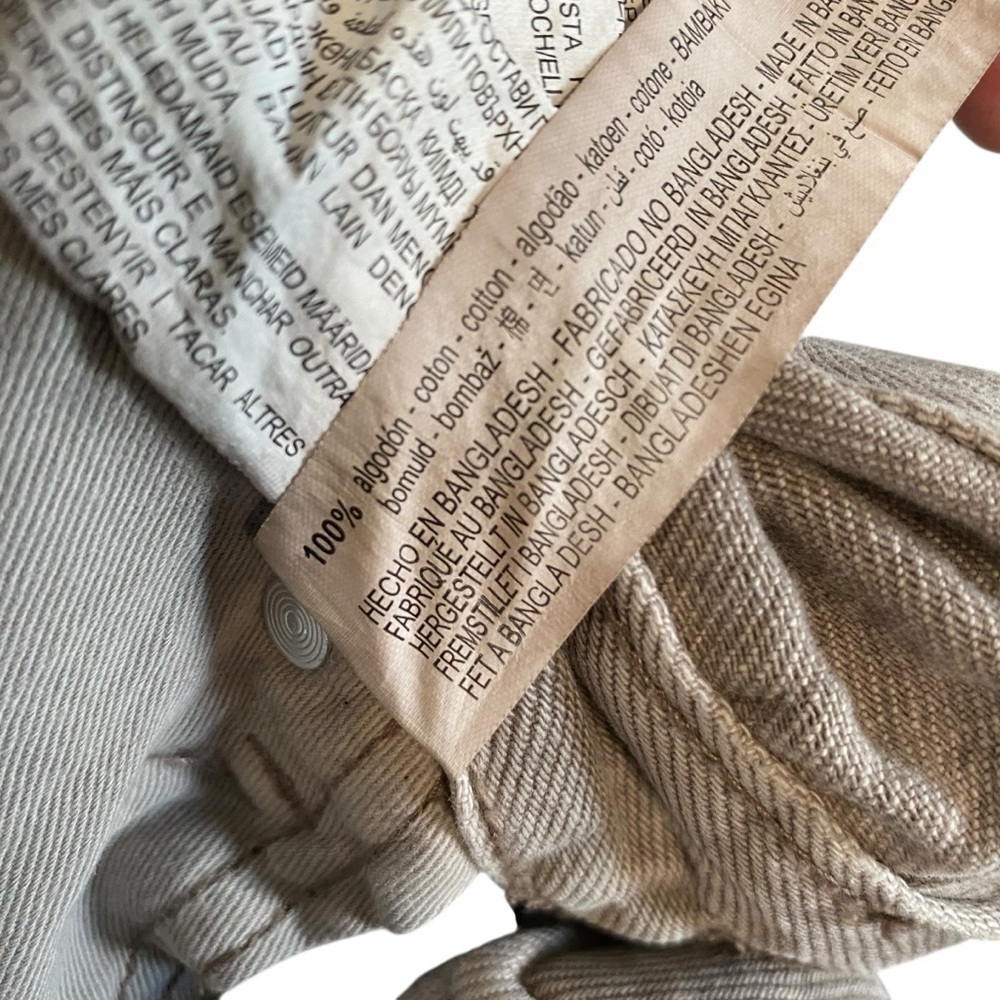 Zara Beige Taupe Cotton Long Sleeve Flare Slit Leg Boiler Suit Jump Suit Size S - Picture 5 of 5